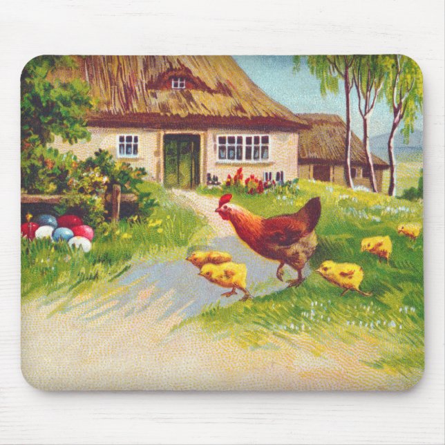 Mousepad Galinhas e Ovos de Páscoa (Frente)