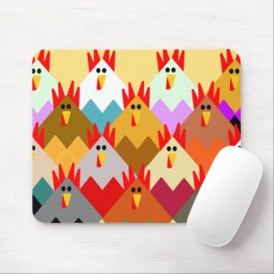 Mousepad Galinhas Inspiradas no Quilt