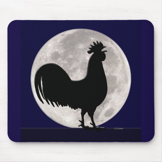 Mousepad Galo à Lua (Frente)