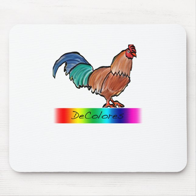 Mousepad Galo de DeColores (Frente)