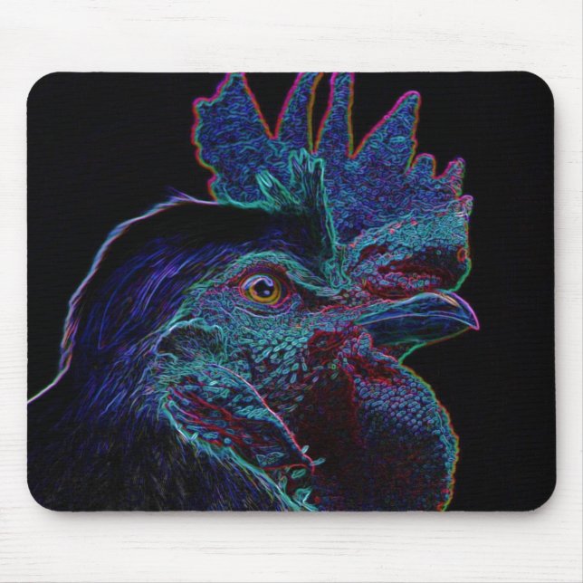 Mousepad galo preto (Frente)