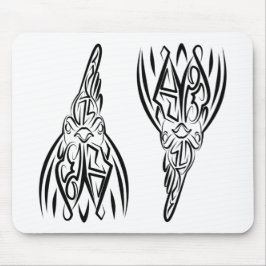 Mousepad Galo Tribal Preto e Branco