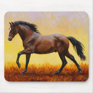 Mousepad Galopagem de Cavalos de Stallion Bay Dark