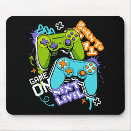 Mousepad Game controllers Graffiti  Gaming Born To Play 