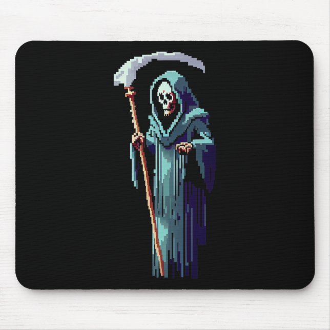 Mousepad Gamer 8 bits arte pixel videogame Ceifador da Mort (Frente)