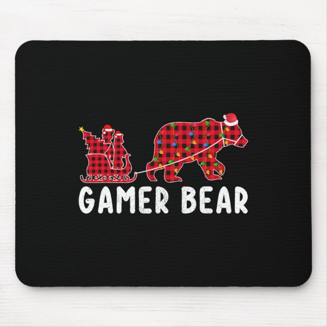 Mousepad Gamer Bear Sleigh Natal Family Matando Xmas P (Frente)