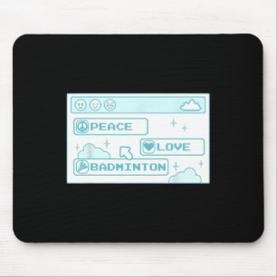 Mousepad Gamer Computer Pc Nerd Legal Peace Love Badmin