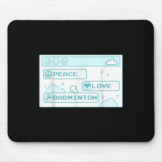Mousepad Gamer Computer Pc Nerd Legal Peace Love Badmin (Frente)