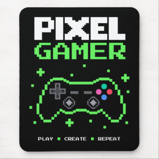 Mousepad Gamer de Pixel Art – Jogar Criar Repetir