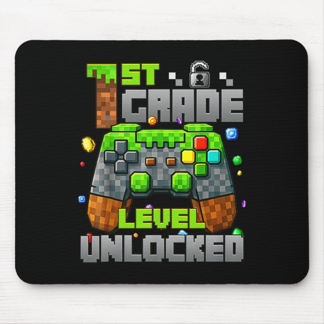 Mousepad Gamer De Vídeo Desbloqueado De Nível 1rua Ck Pixel (Frente)