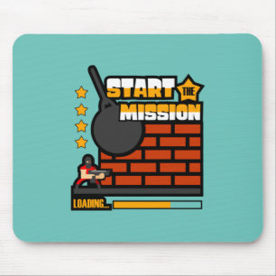 Mousepad Gamer Gift Iniciar A Missão