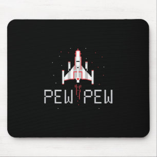 Mousepad Gamer Pew Pew Vintage Jogos de Arcade anos 80 90