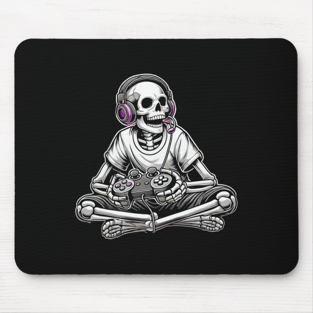 Mousepad Gamer Skeleton Halloween (Frente)