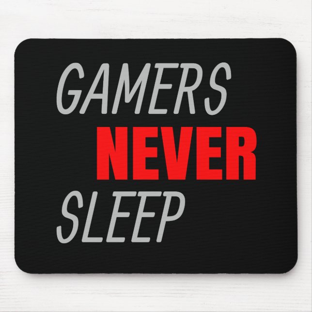 Mousepad Gamers Nunca Dormem Presente no Lover do Jogo (Frente)