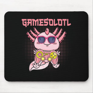 Mousepad Gamesolotl Axolotl Video Gamer Kawaii Animes Kids 