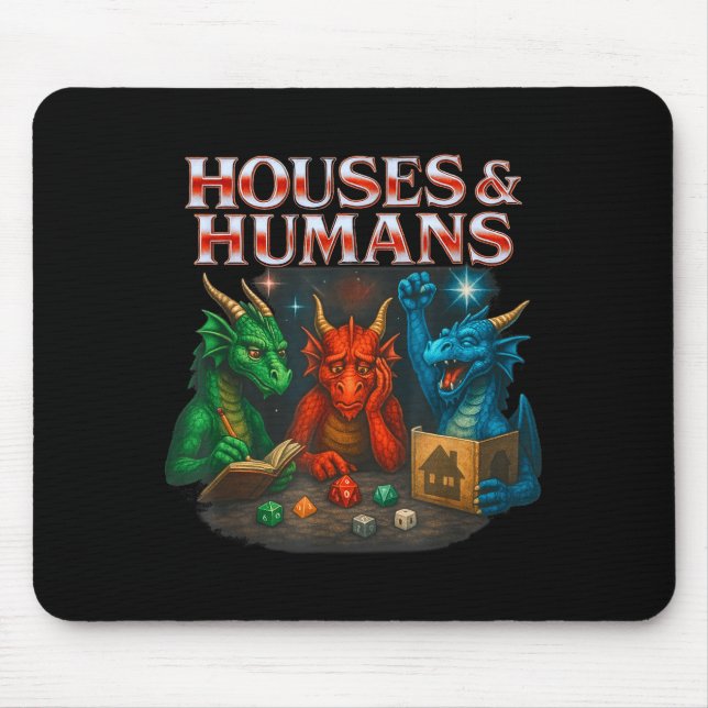 Mousepad Gaming Houses And Humans Funny Game Rpg Gamer Men  (Frente)