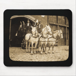 Mousepad Gancho puxado a cavalo e Escada Fogo Empresa -