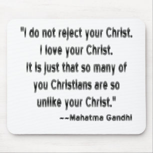 Mousepad Gandhi sobre os cristãos