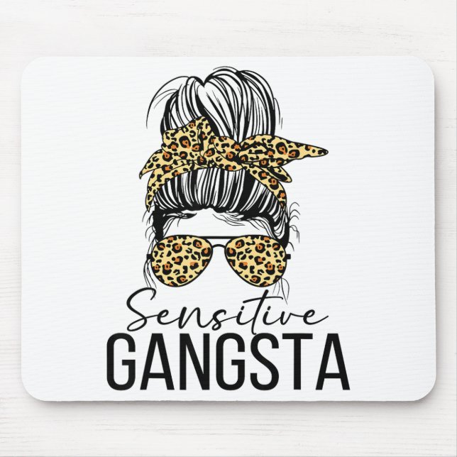Mousepad Gangsta Sensível Gangster Piada Meme Divertida Cit (Frente)