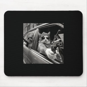 Mousepad Gangster de Gato Engraçado Memória de Gato Pai Mul