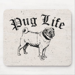 Mousepad Gângster engraçado do cão da vida do Pug