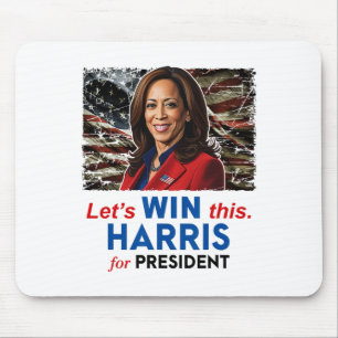 Mousepad Ganhe Este Harris Para O Presidente Kamala Harris