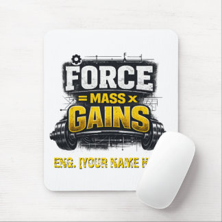 Mousepad Ganhos de Engenharia: Física Força Personalizada