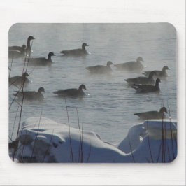 Mousepad Gansos canadenses B49 no rio congelado