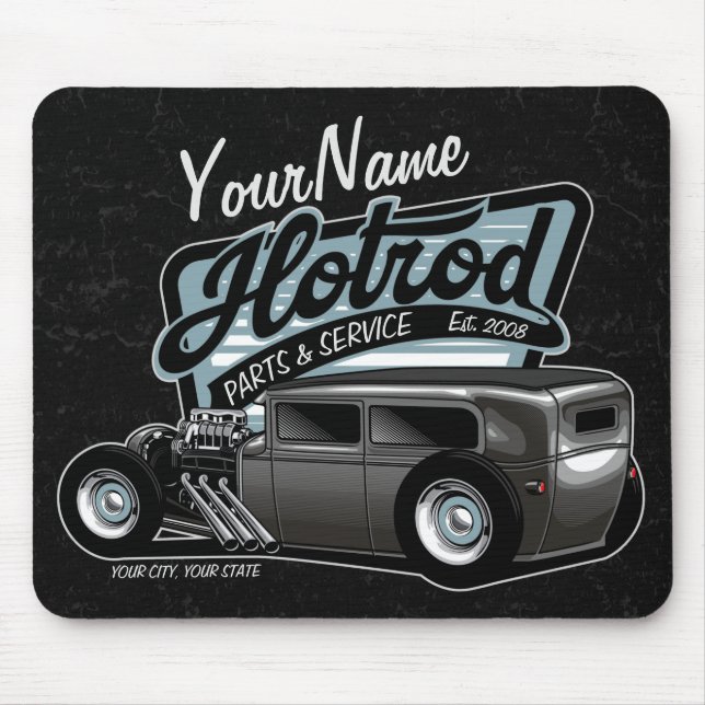 Mousepad Garagem Compre de velocidade do Sedan de hot Rod s (Frente)