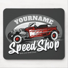 Mousepad Garagem de Compro de Velocidade do Roadster Rockab