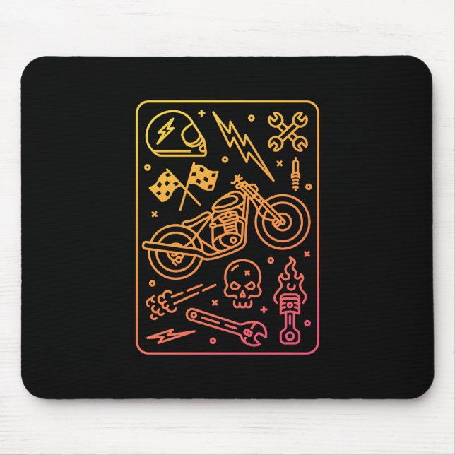 Mousepad Garagem de Motocicleta Personalizada 1 (Frente)