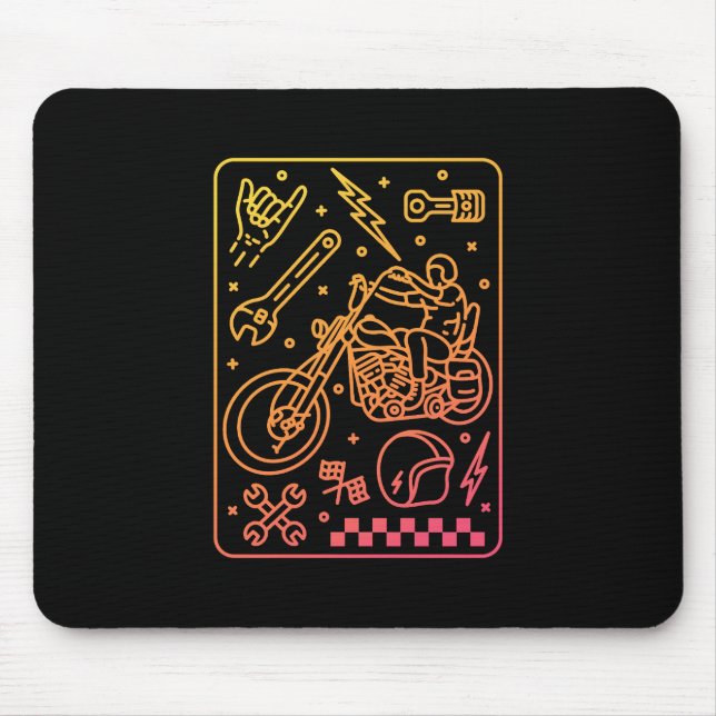 Mousepad Garagem de Motocicleta Personalizada 3 (Frente)