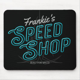 Mousepad Garagem Personalizada de Compro de Velocidade Neon
