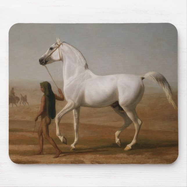 Mousepad Garanhão árabe branco (Frente)
