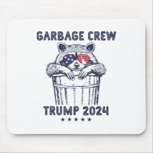 Mousepad Garbyge Crew Vote Trump 2024 Funny Republican Racc