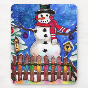 Mousepad Garden Snowman