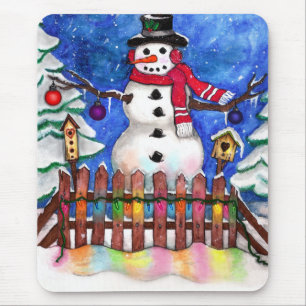 Mousepad Garden Snowman