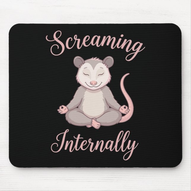 Mousepad Gargalhando Internamente Funny Meditando Ioga Gamb (Frente)