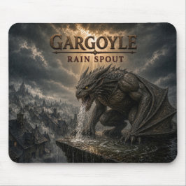 Mousepad Gargula Bica de Chuva Realismo Sombrio