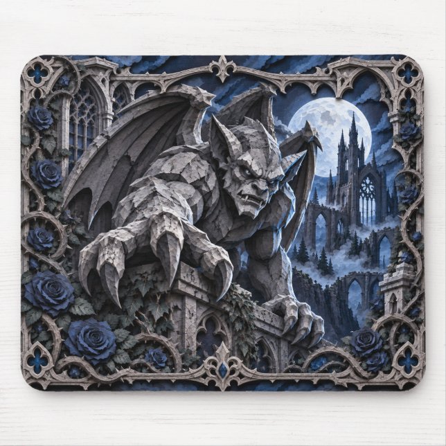 Mousepad Gárgula, Monstro de Corte de Papel (Frente)