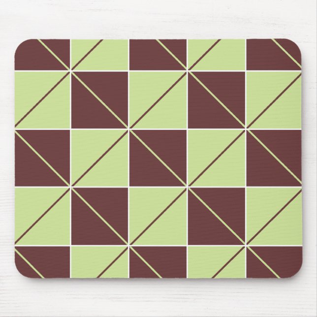Mousepad Gárgyle do Checkerboard Verde e Castanho (Frente)