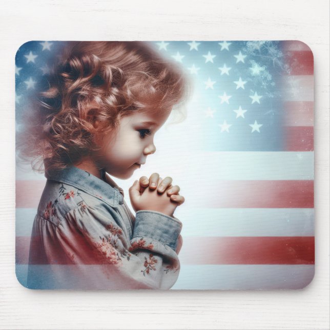 Mousepad Garota Americana Rezando (Frente)