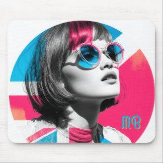 Mousepad Garota Chic Retro Pop Art