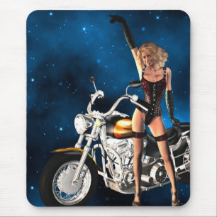 Mousepad Garota com moto