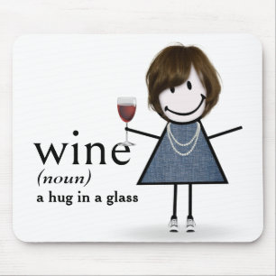 Mousepad Garota com Vinho