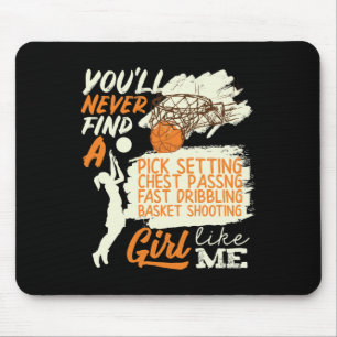 Mousepad Garota De Basquete Como Eu Disparando
