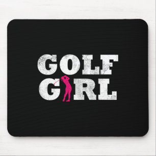 Mousepad Garota de Golfe Jogadora de Golfe Silhueta Esporte