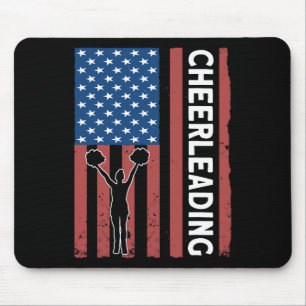Mousepad Garota de Torcida Bandeira dos EUA Cheerleading