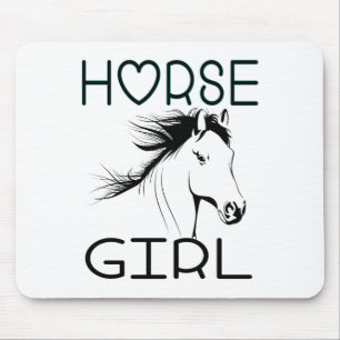 Mousepad Garota equina-equestre, vaqueira equestre, pônei-