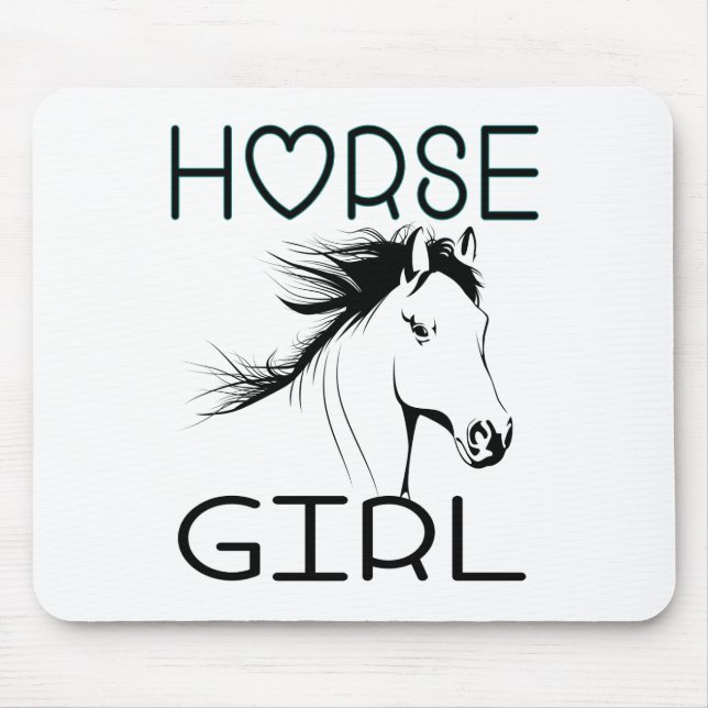 Mousepad Garota equina-equestre, vaqueira equestre, pônei-e (Frente)